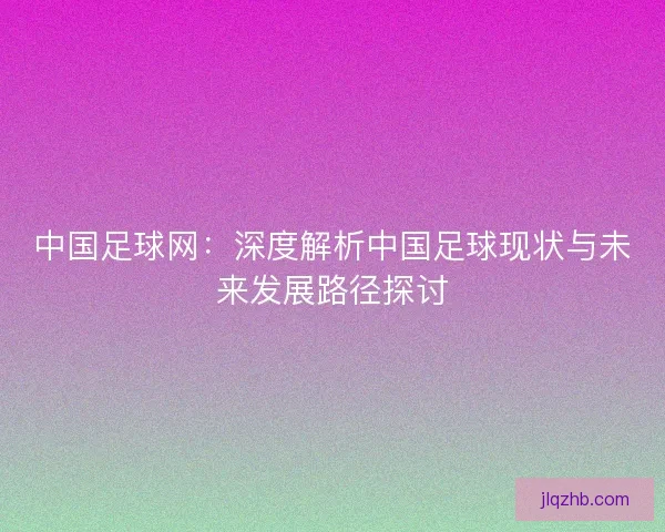 中国足球网：深度解析中国足球现状与未来发展路径探讨